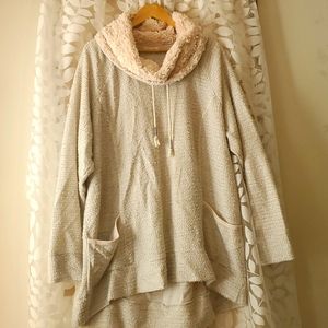 Maurices Faux Fur Cowl Sweater with Pockets Plus Size 3